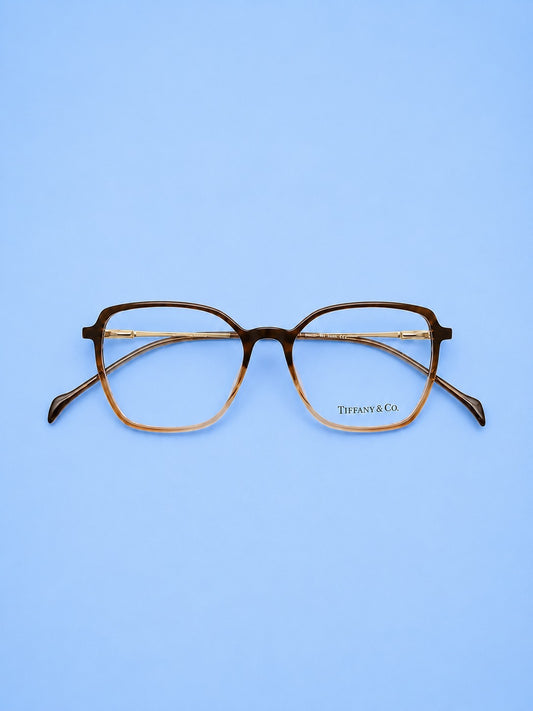 Tiffany & Co. Brown Two-Tone Optical Frame