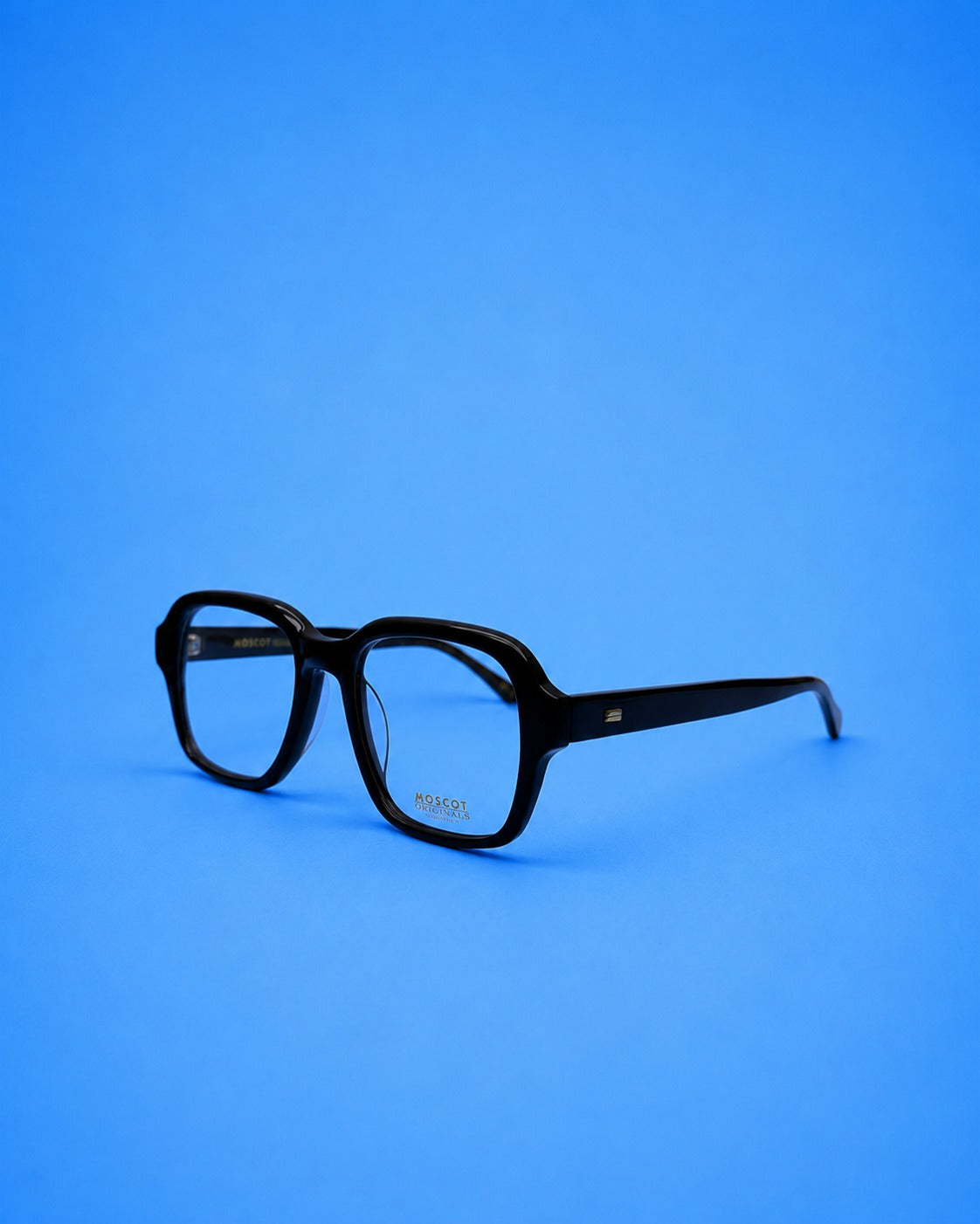 MOSCOT Black Rounded Rectangular Optical Frame