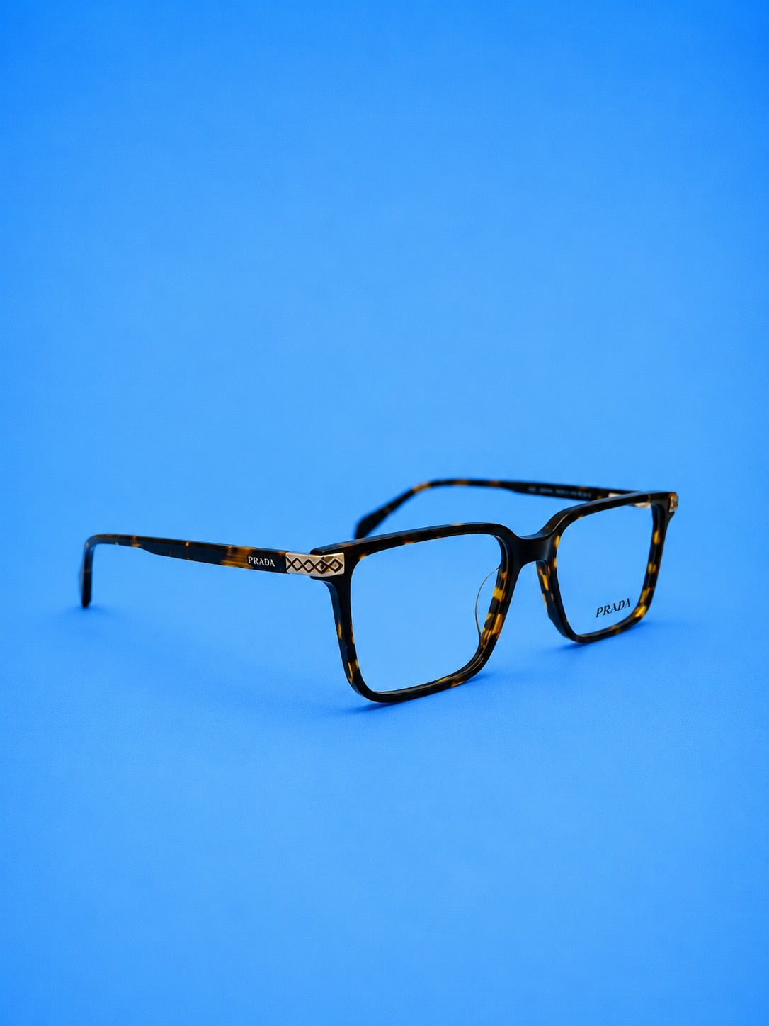Prada Tortoise Rectangular Optical Frame