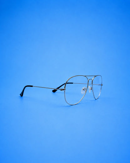 Ray-Ban Silver Metal Aviator Optical Frame