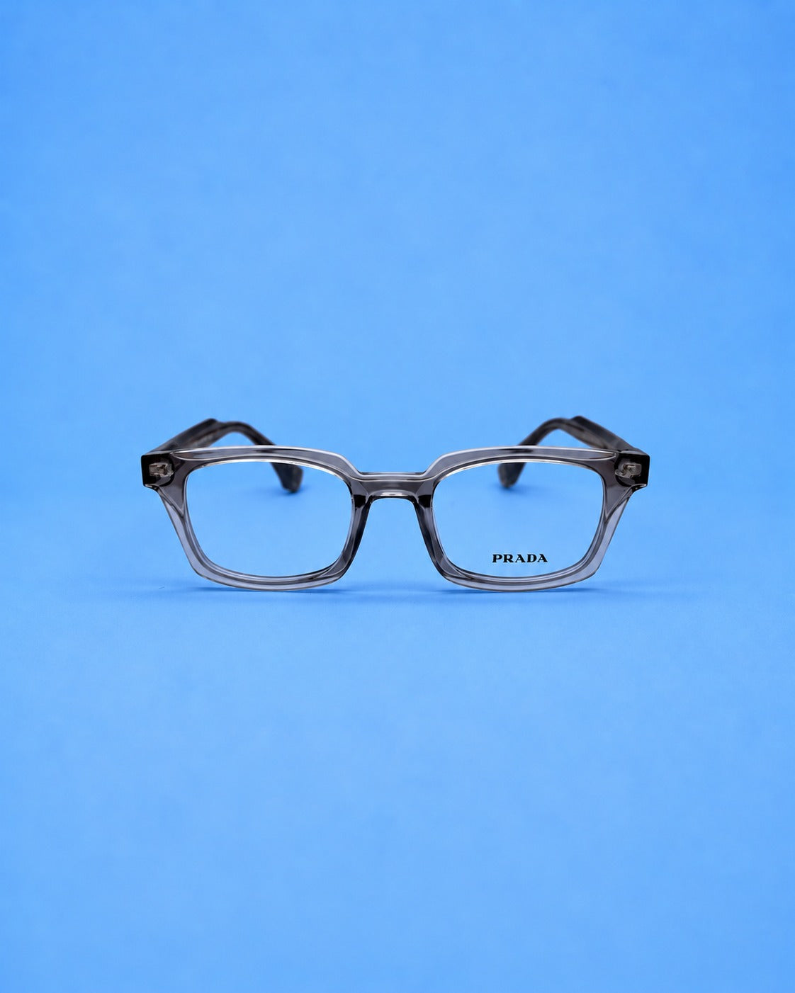 Prada Smoke Grey Rectangular Optical Frame