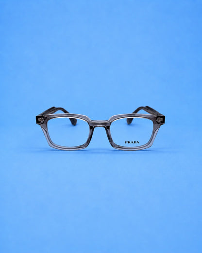 Prada Smoke Grey Rectangular Optical Frame