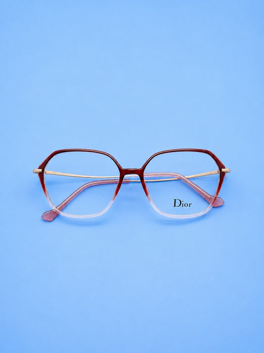 Dior Red Gradient Cat-Eye Optical Frame