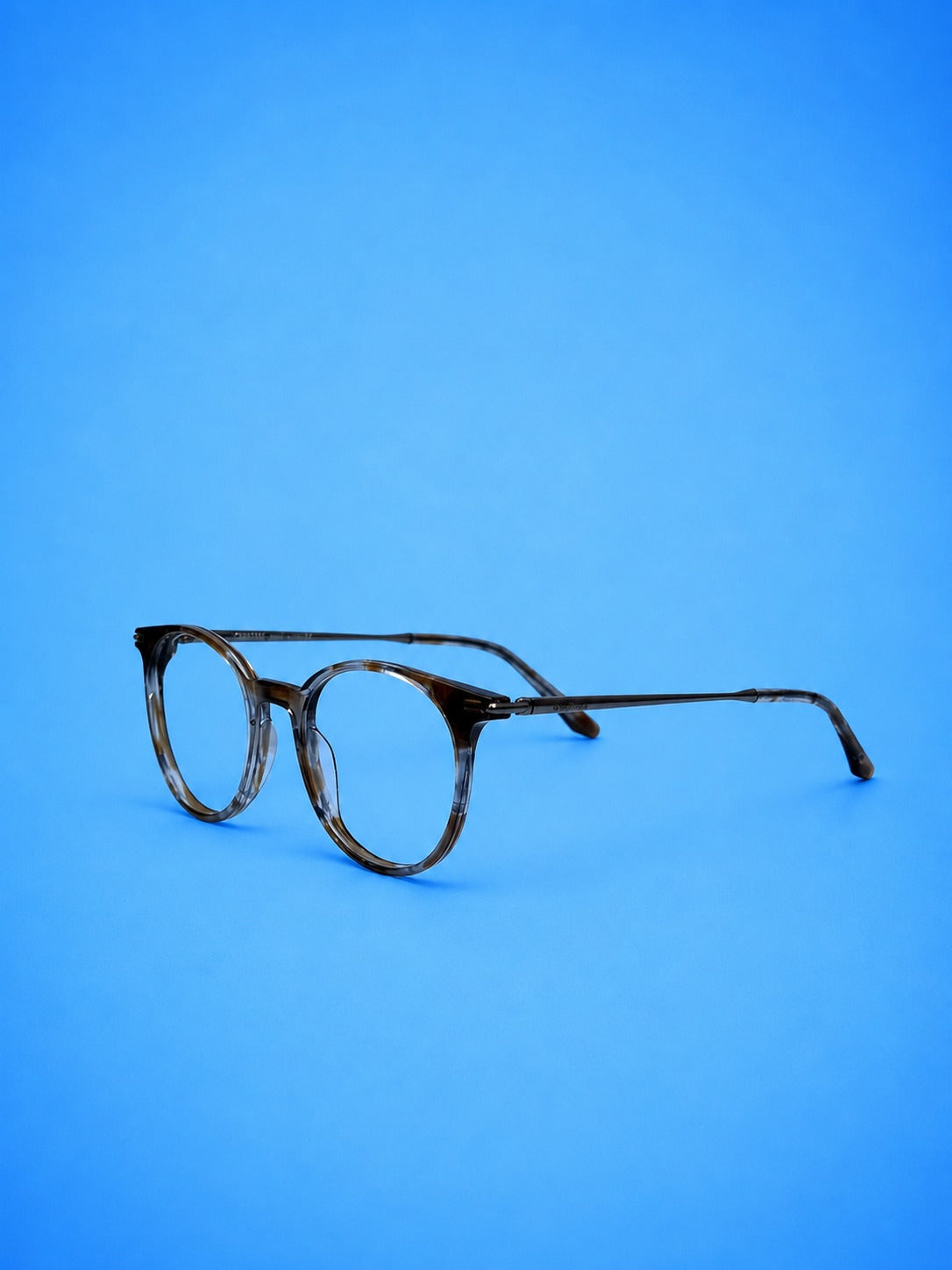 Eye Master Adults 2-in-1 Round Tortoise Eyeglasses with Magnetic Clip-on Frame