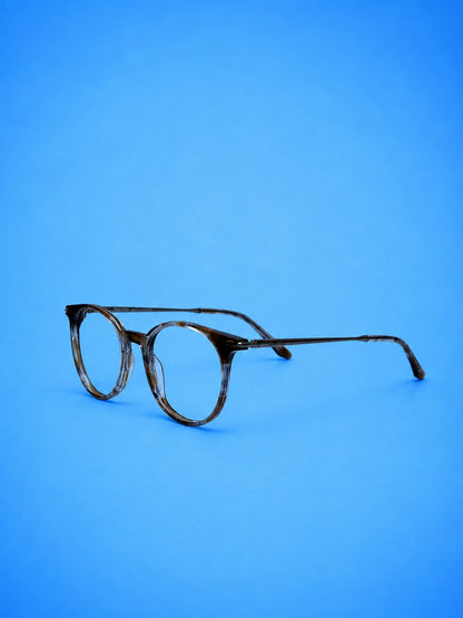 Eye Master Adults 2-in-1 Round Tortoise Eyeglasses with Magnetic Clip-on Frame