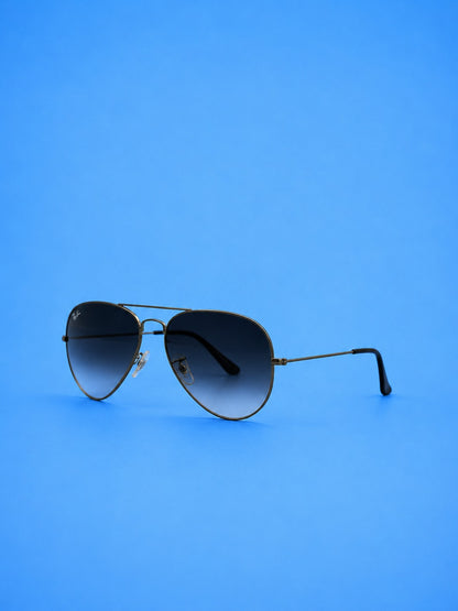 Ray-Ban Silver Aviator Gradient Sunglasses