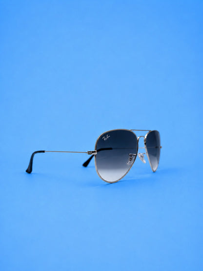 Ray-Ban Silver Aviator Gradient Sunglasses