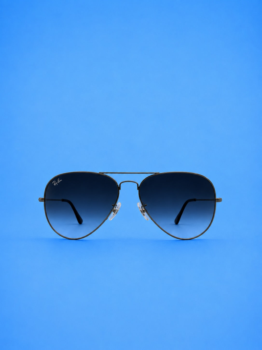 Ray-Ban Silver Aviator Gradient Sunglasses