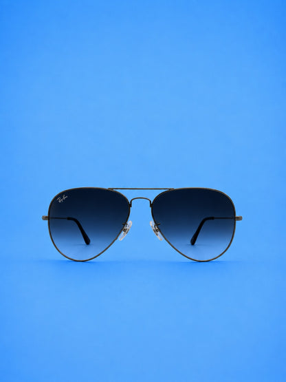 Ray-Ban Silver Aviator Gradient Sunglasses
