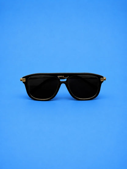 Black & Gold Square Sunglasses