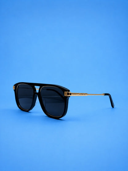 Black & Gold Square Sunglasses