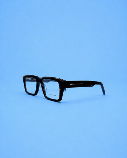 Tommy Hilfiger Black Rectangular Optical Frame