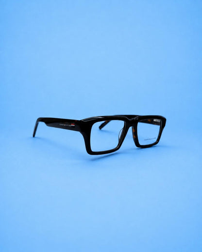 Tommy Hilfiger Black Rectangular Optical Frame