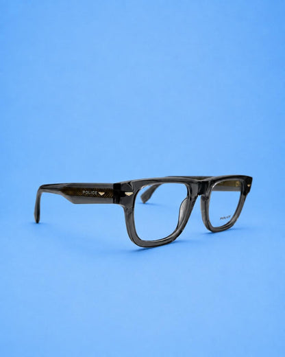 Police Smoke Grey Rectangular Optical Frame
