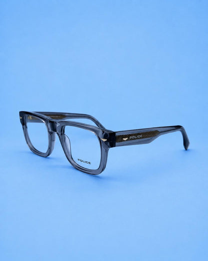 Police Smoke Grey Rectangular Optical Frame
