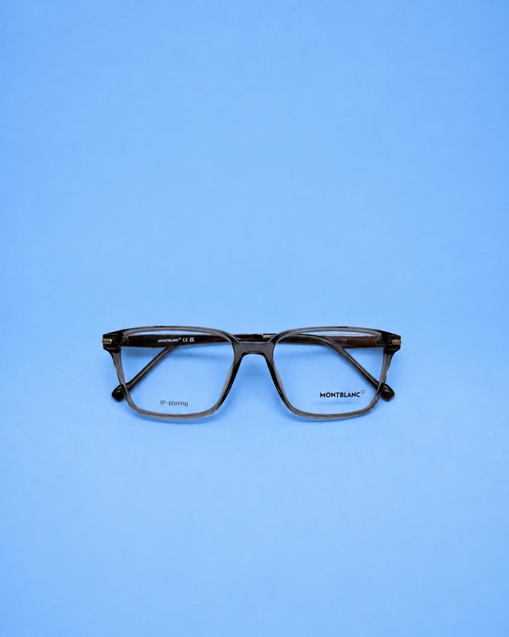 Montblanc Smoke Grey Rectangular Optical Frame