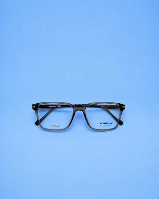 Montblanc Smoke Grey Rectangular Optical Frame