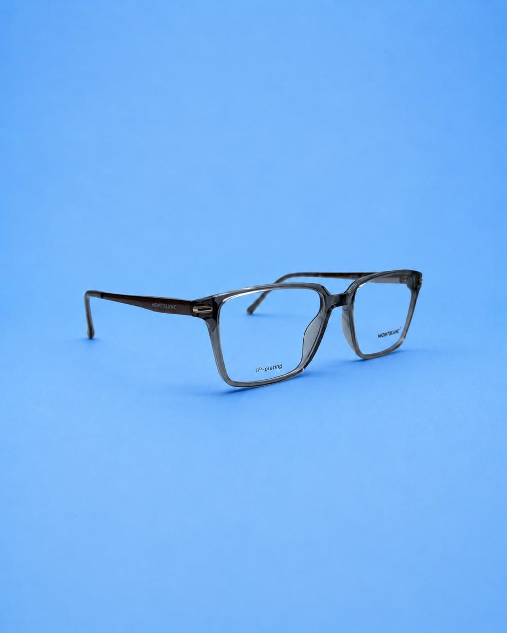 Montblanc Smoke Grey Rectangular Optical Frame