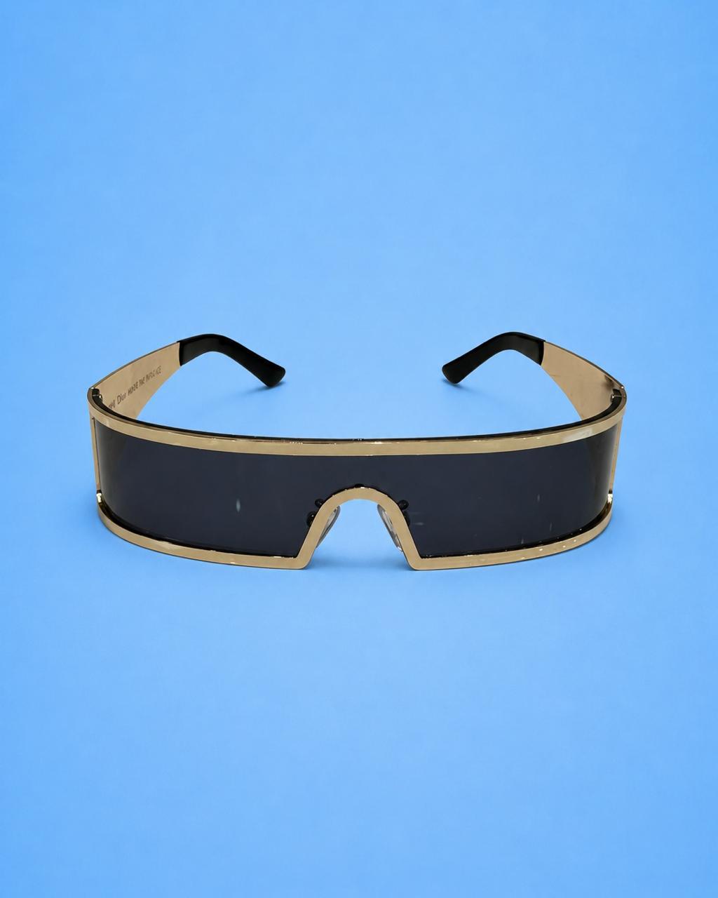 Dior Gold-Tone Shield Sunglasses