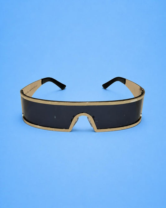 Dior Gold-Tone Shield Sunglasses
