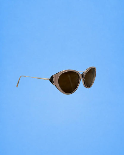 Prada Smoke Grey Oval Cat-Eye Sunglasses