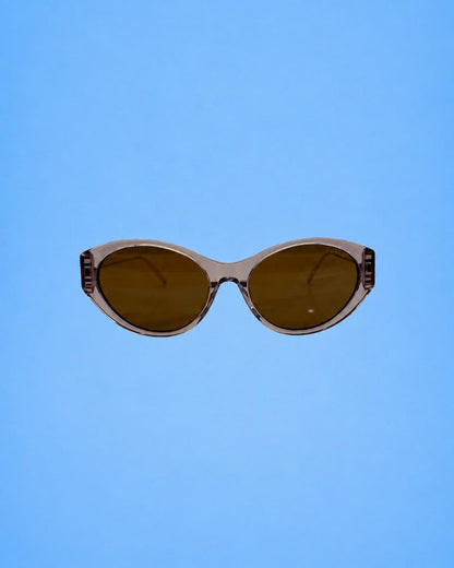Prada Smoke Grey Oval Cat-Eye Sunglasses