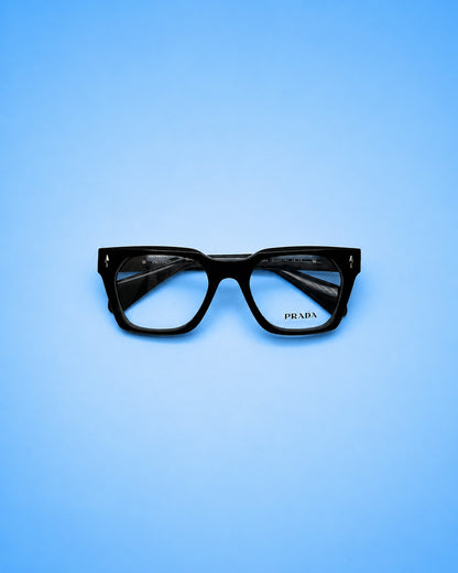Prada Bold Statement Frame – Gloss Black (Standard Size)